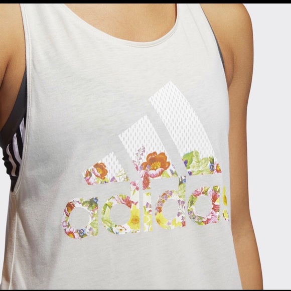 Adidas Floral Essential Tank - Picture 11 of 15